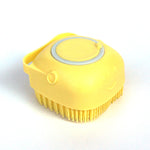 Silicone cat and dog bathing brush with massage bristles