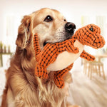 Flashona dinosaur squeaky plush dog toy
