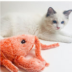 Rechargeable plush cat toy with jumping movement