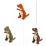 Interactive plush dinosaur toy for dogs