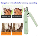 LED dog nail clipper and cat nail trimmer for home grooming