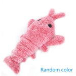Motion activated plush lobster toy for indoor cats