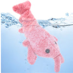 Interactive swinging lobster pet toy for cat enrichment