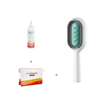 Pet deshedding brush with cleaning accessories for easy grooming