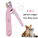 Pet nail grinder with stainless steel trimming blades