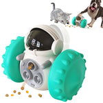 Self-righting rolling treat dispenser toy for small dogs