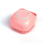 Soft silicone pet bath and massage brush for dogs