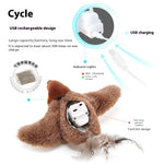 USB rechargeable electronic cat enrichment toy